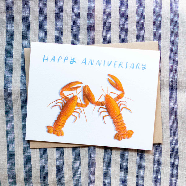 Happy Anniversary Lobsters Card