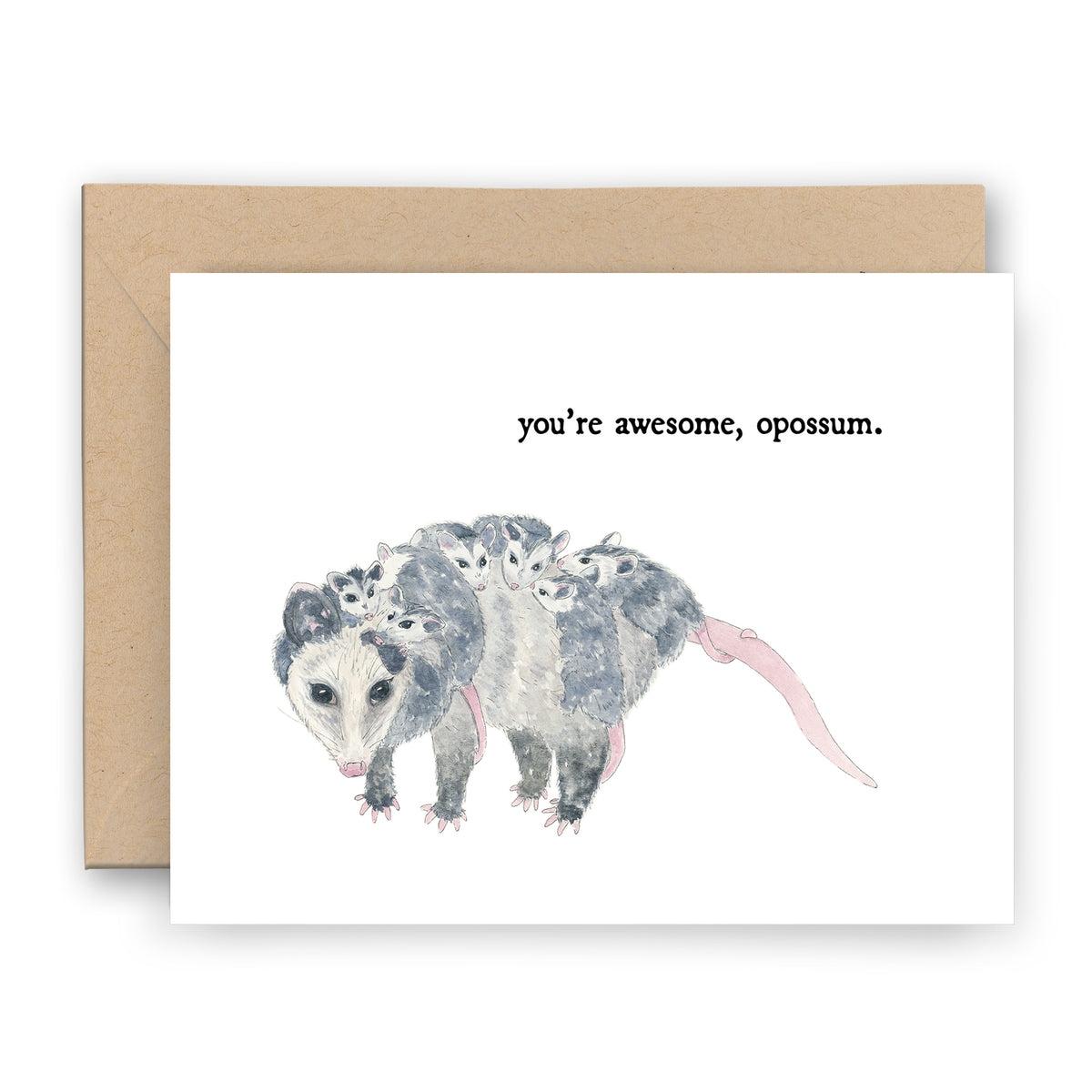 You're Awesome Opossum Card – Finch and Flourish