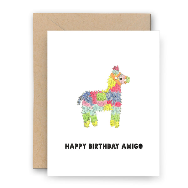 Happy Birthday Amiga/o Piñata Card