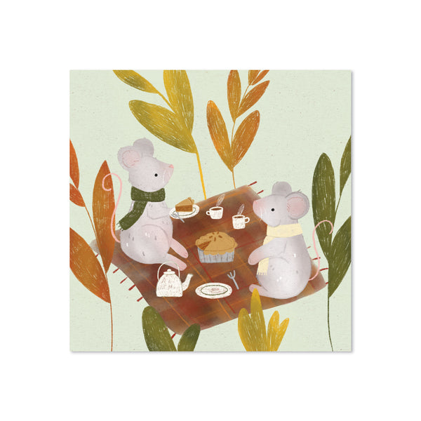 Mouse Tea Party Art Print