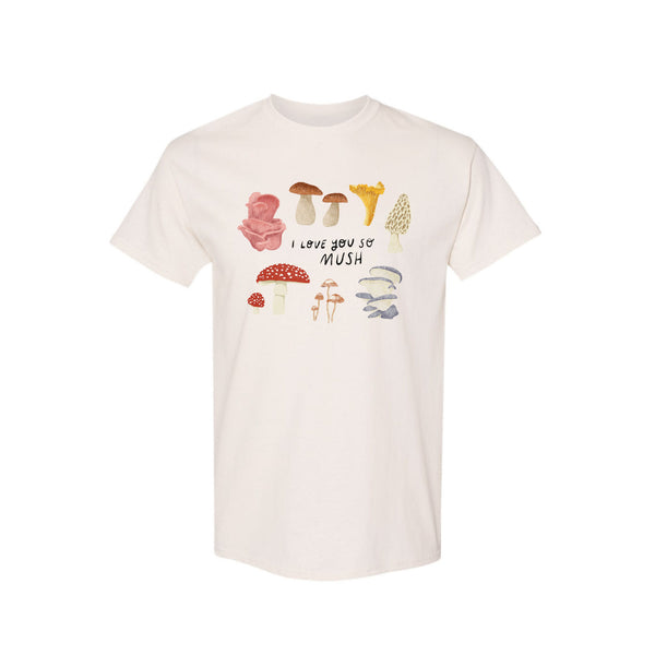 I Love You So Mush Cotton Mushroom Tee