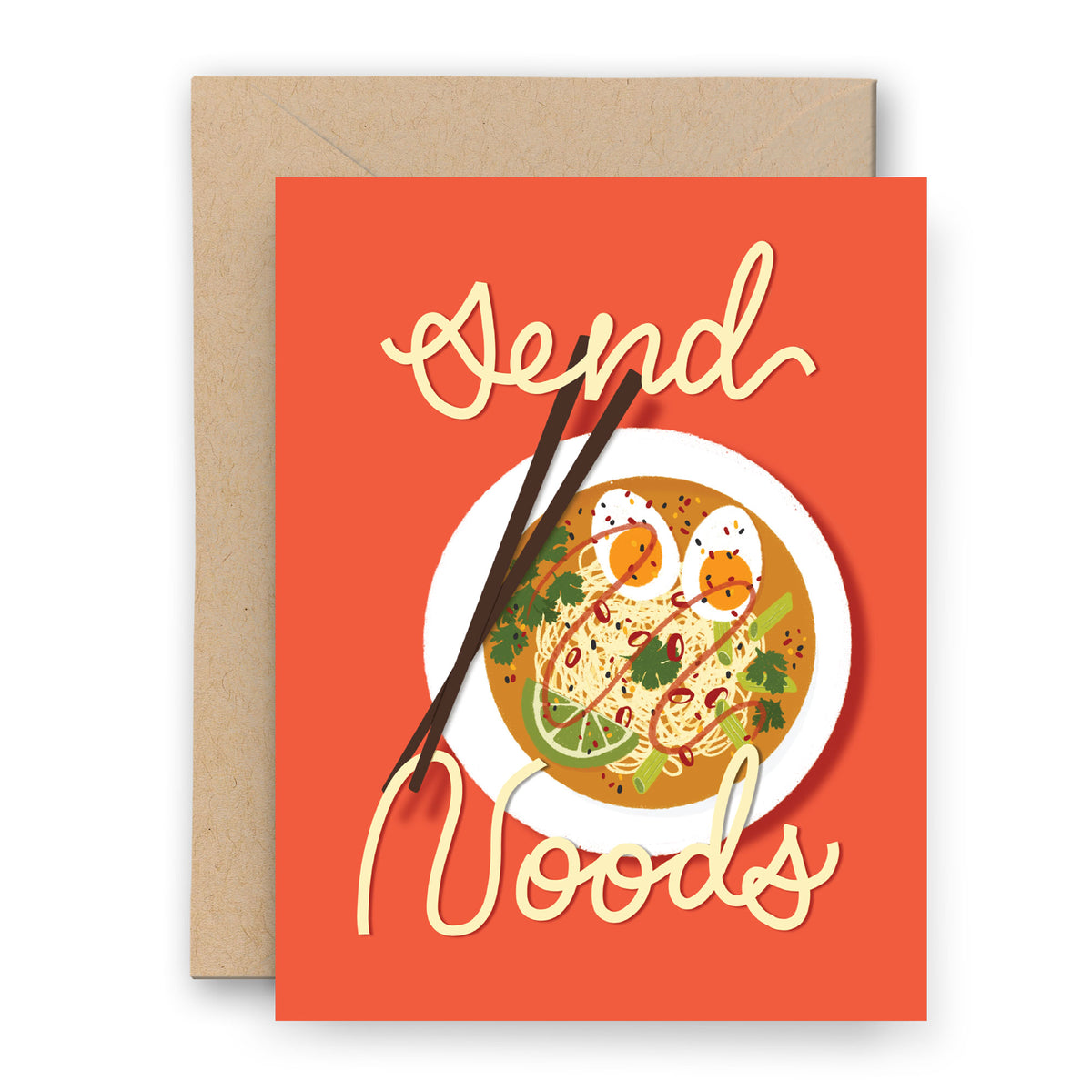 out           ❁ナチュラルを正月飾り❁バンブーラウンド❁ Send Noods Ramen Card – Finch and Flourish