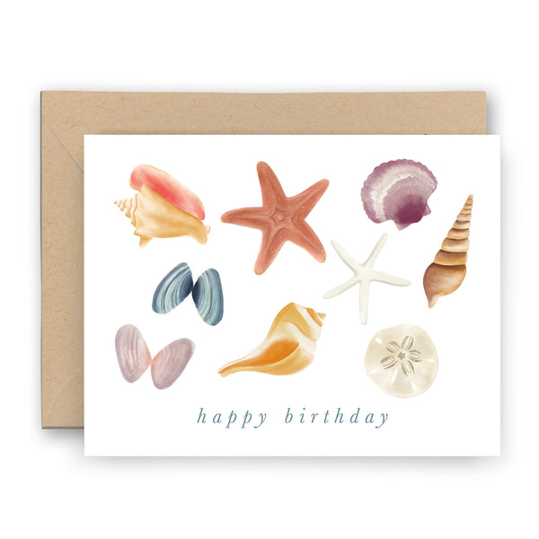 Happy Birthday Seashells Card