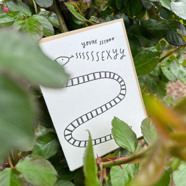 Sexy Snake Letterpress Card
