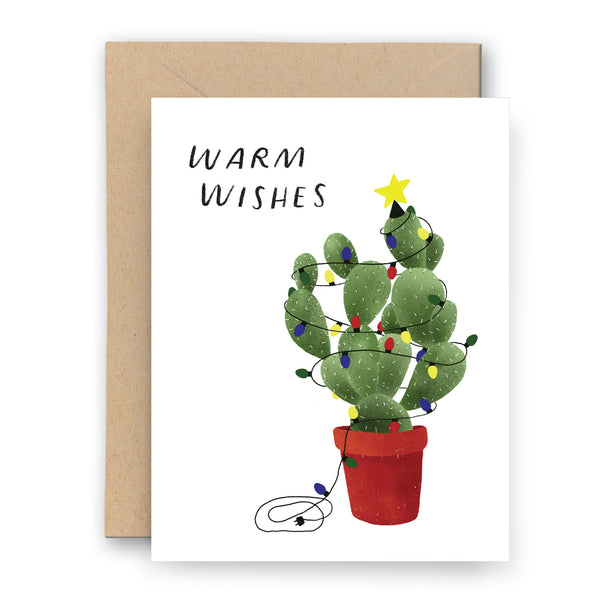 Warm Wishes Cactus Holiday Card