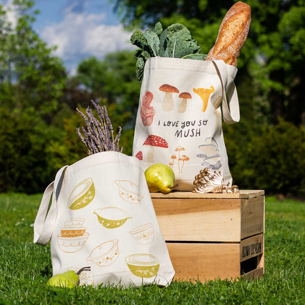 I Love You So Mush Mushroom Tote Bag | 100% Cotton