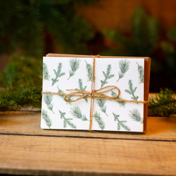 Pine Branch Notecards - Set of 8