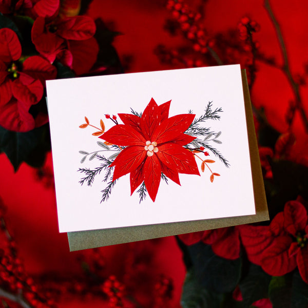 Poinsettia Card