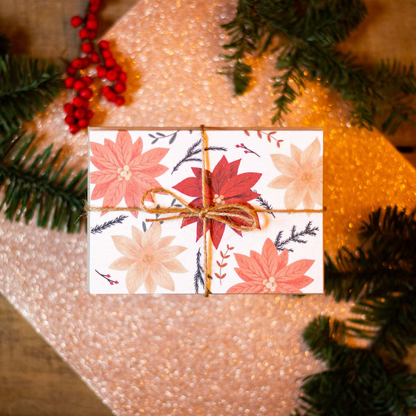 Poinsettia Notecards - Set of 8