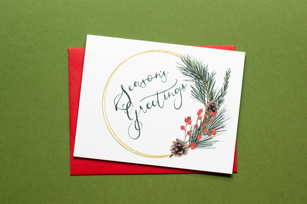 Season's Greetings Wreath Card