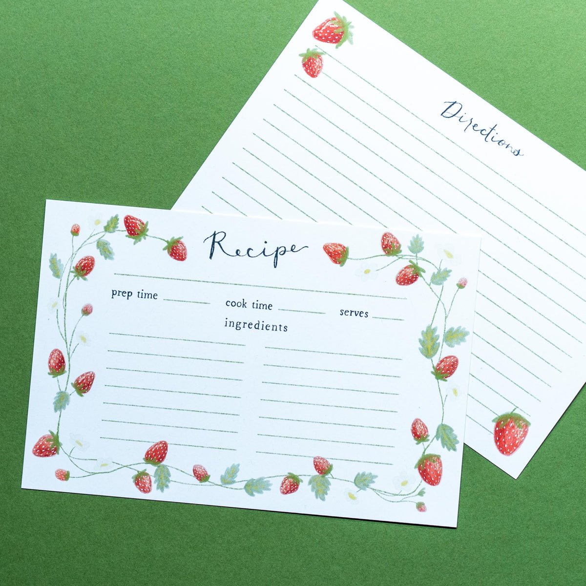 Strawberry Recipe Cards Finch And Flourish