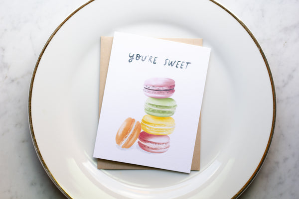 You're Sweet Macarons Card
