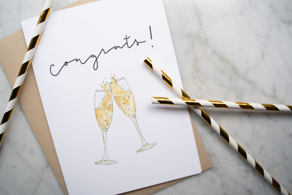 Congrats! Champagne Card