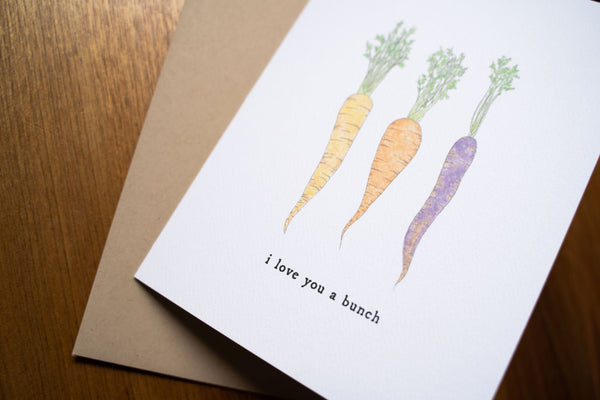 I Love You A Bunch Carrots Card