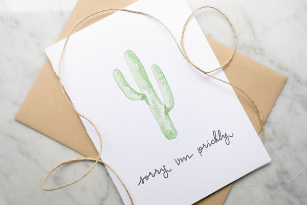 Sorry I'm Prickly Card