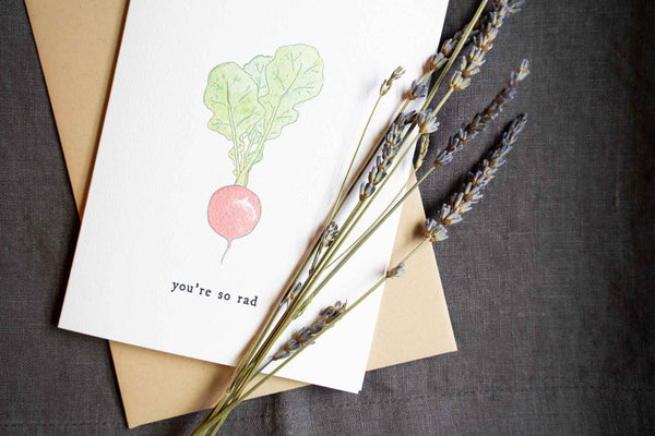 You're So Rad Radish Card
