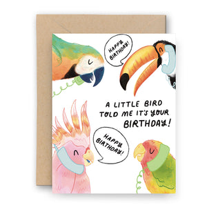 Little Bird Birthday Card