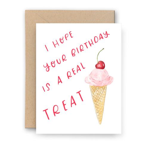 Birthday Treat Ice Cream Card