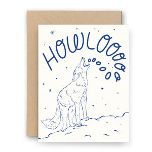 Coyote Letterpress Card | Howlooo