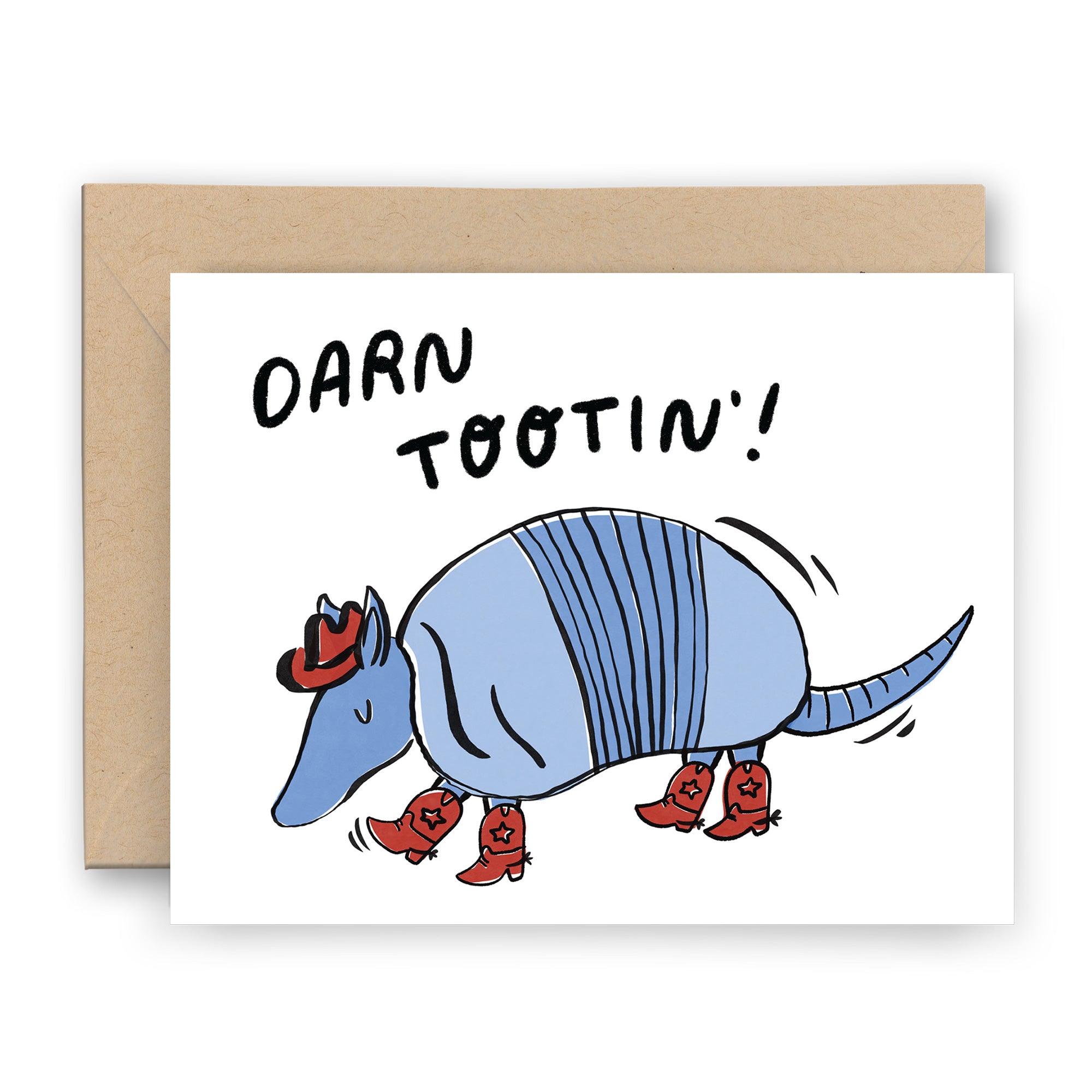 Darn Tootin' Armadillo Card