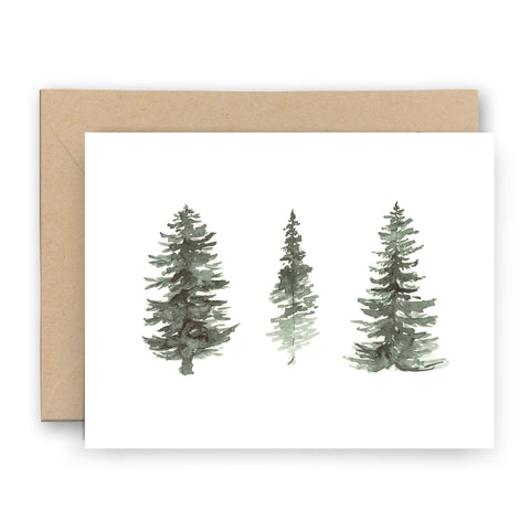 Evergreen Trees Card