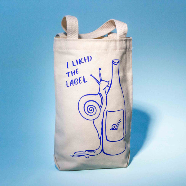 I Liked the Label Snail Wine Tote
