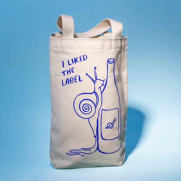 I Liked the Label Snail Wine Tote