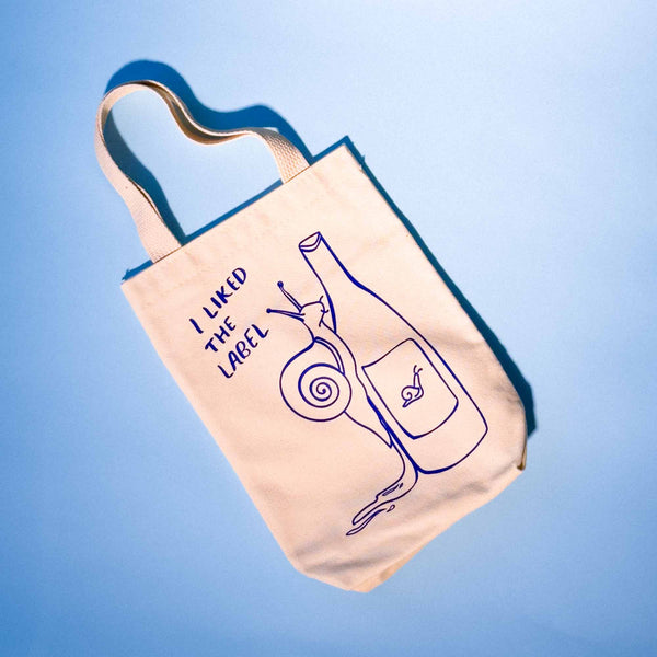 I Liked the Label Snail Wine Tote