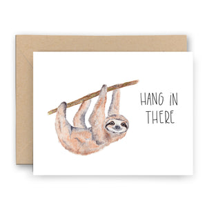 Hang In There Sloth Card