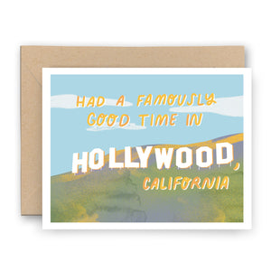 Famously Good Time in Hollywood Card | California Series