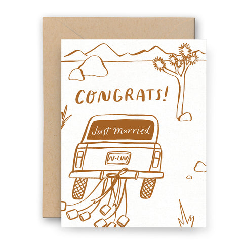 Congrats! Joshua Tree Wedding Letterpress Card
