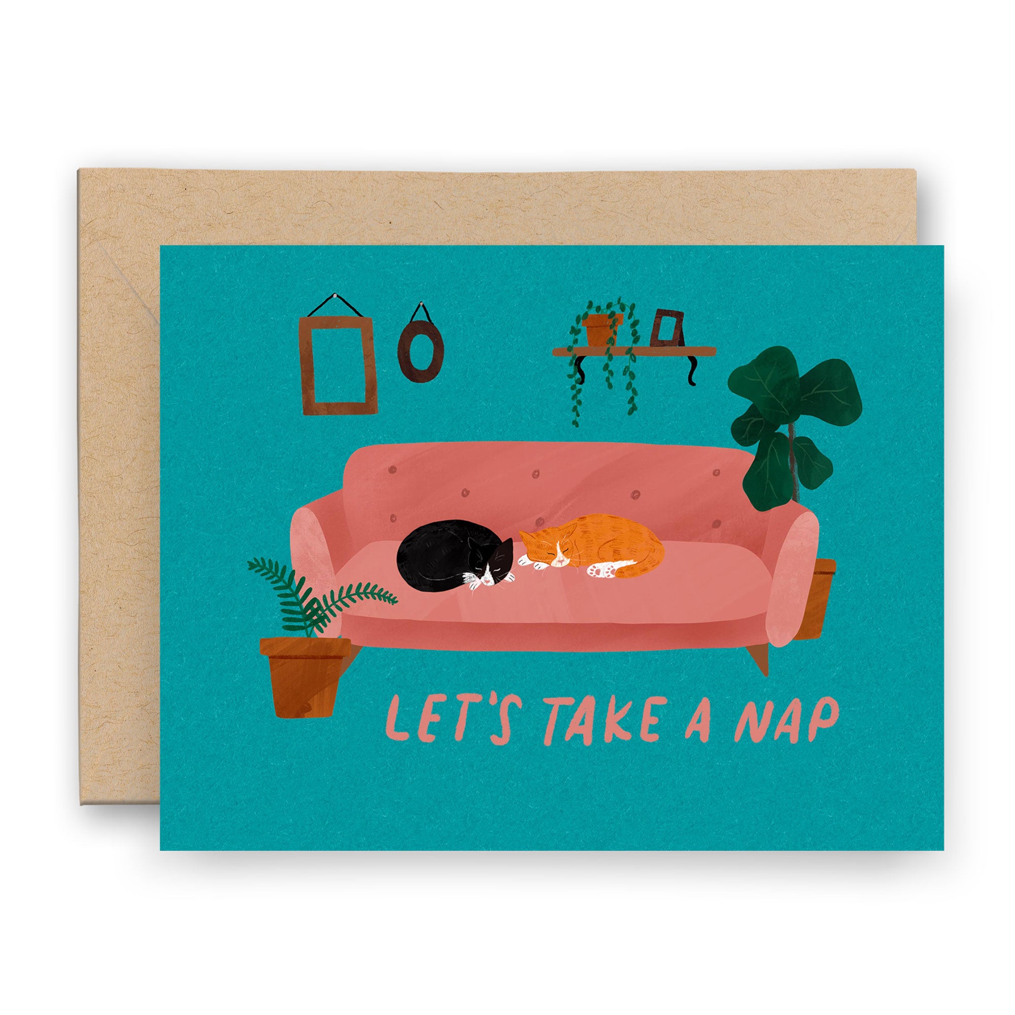 Let's Take A Nap Cats Card