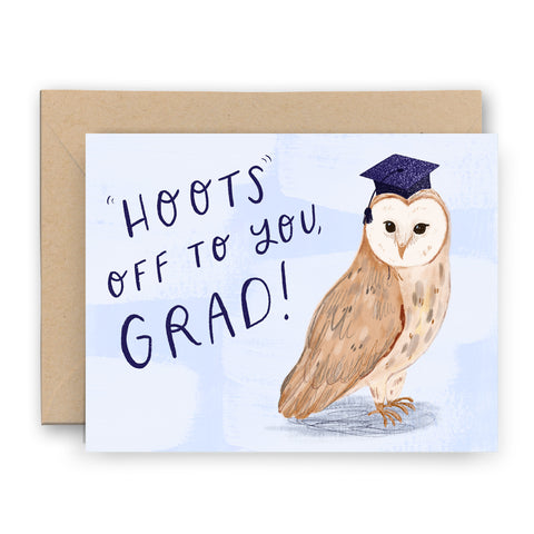 Hoots Off To You Graduation Card