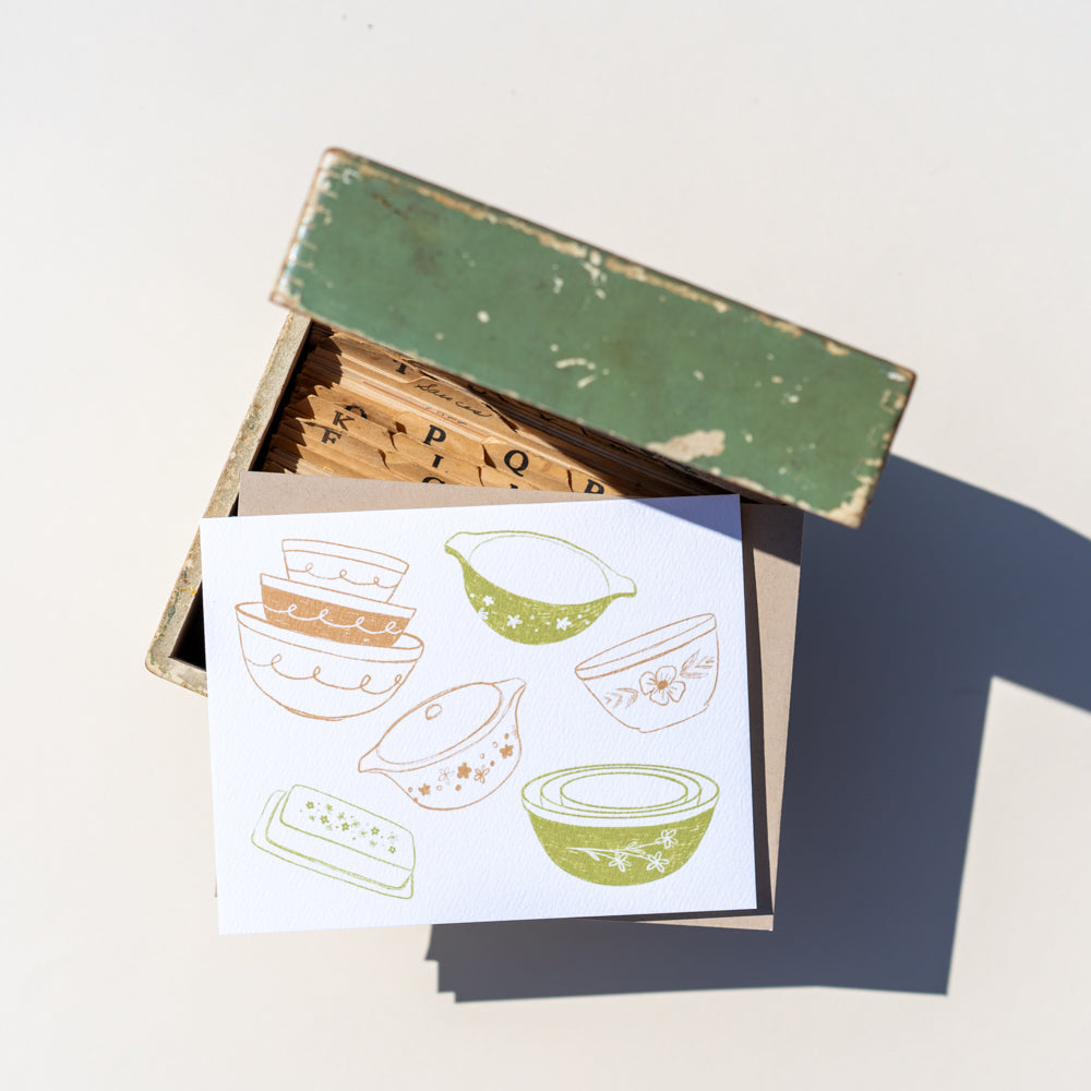 Vintage Pyrex Card – Finch and Flourish