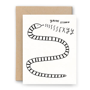 Sexy Snake Letterpress Card