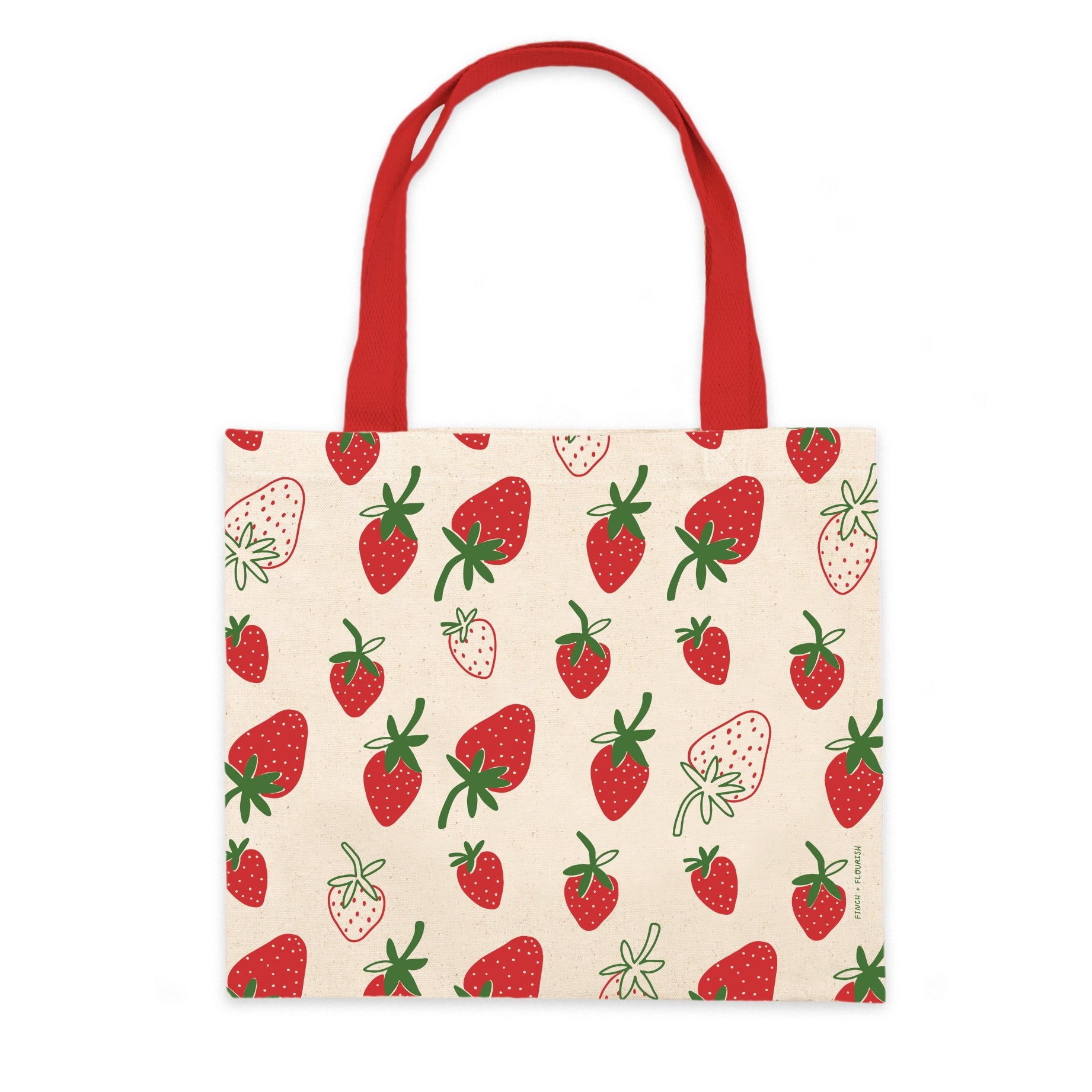 Strawberry Tote Bag | Recycled Cotton – Finch and Flourish