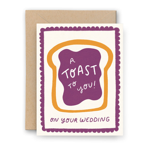 Toast to You Congrats Letterpress Card