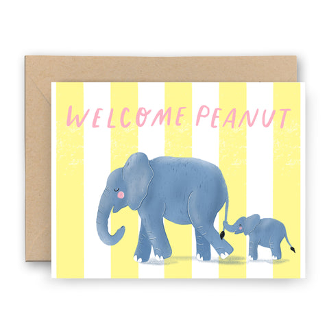 Welcome Peanut New Baby Card