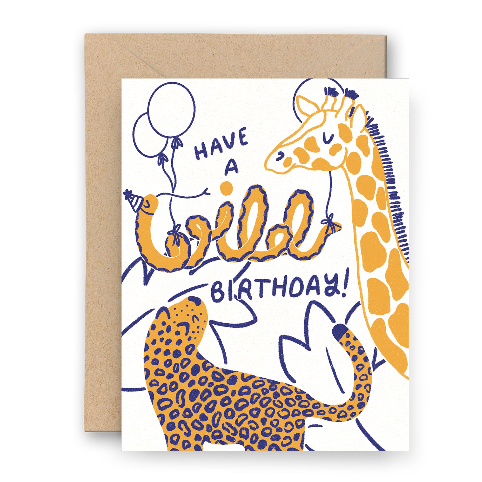Wild Birthday Letterpress Card