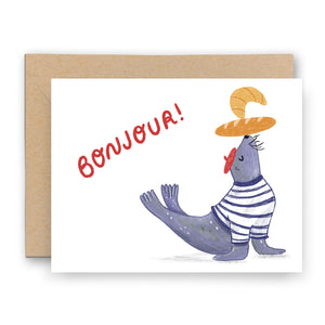 Bonjour! French Seal Card