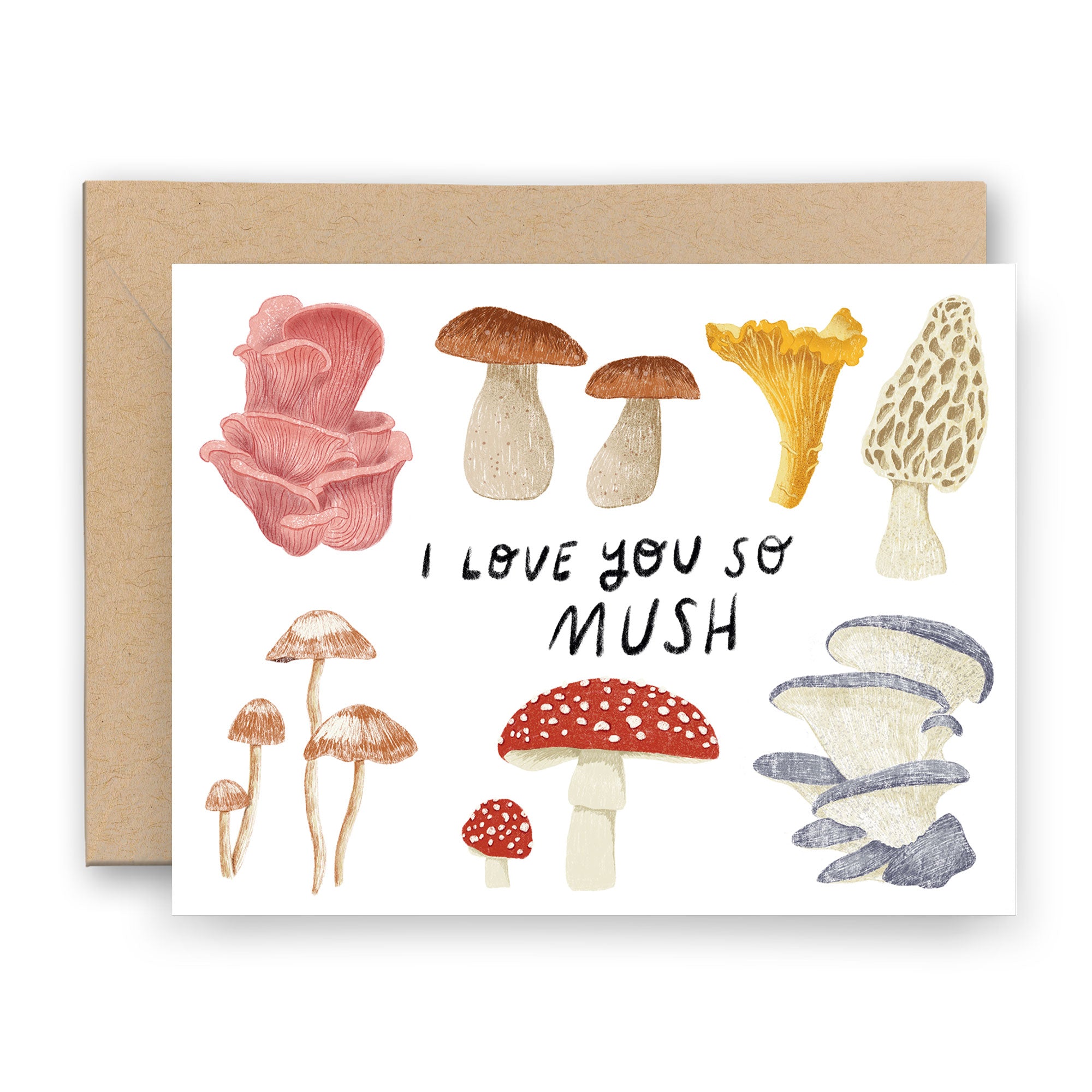 I Love You So Mush Mushroom Card