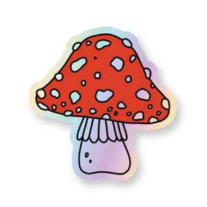 Mushroom Holographic Vinyl Sticker