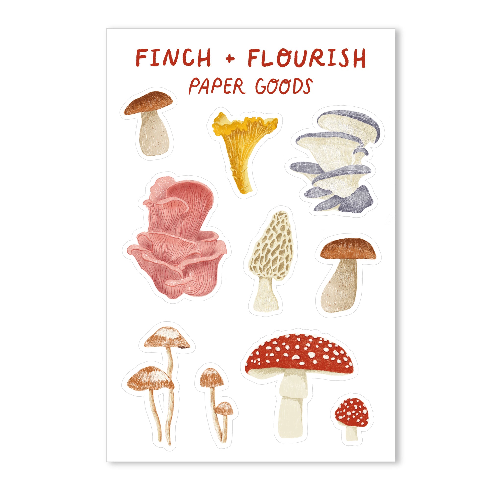 Mushroom Vinyl Sticker Sheet