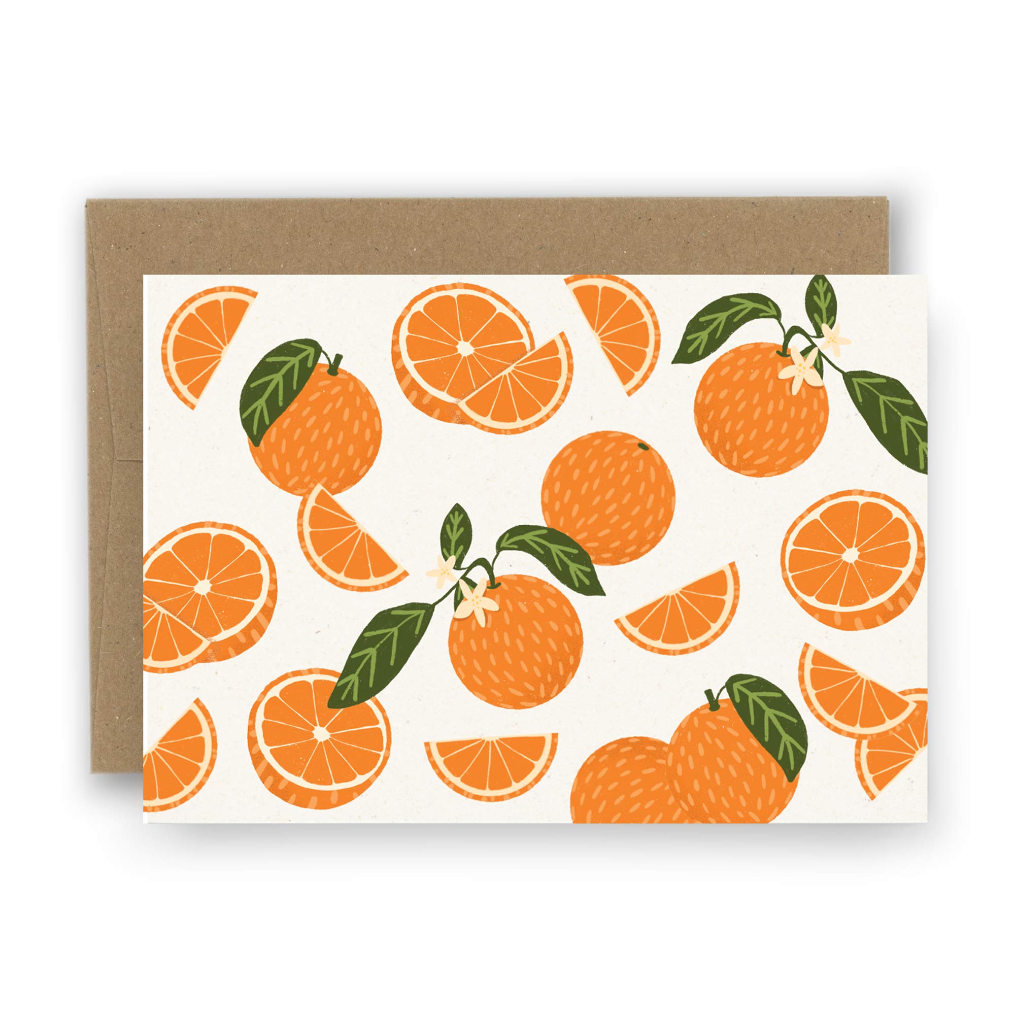 Orange Notecards - Set of 8