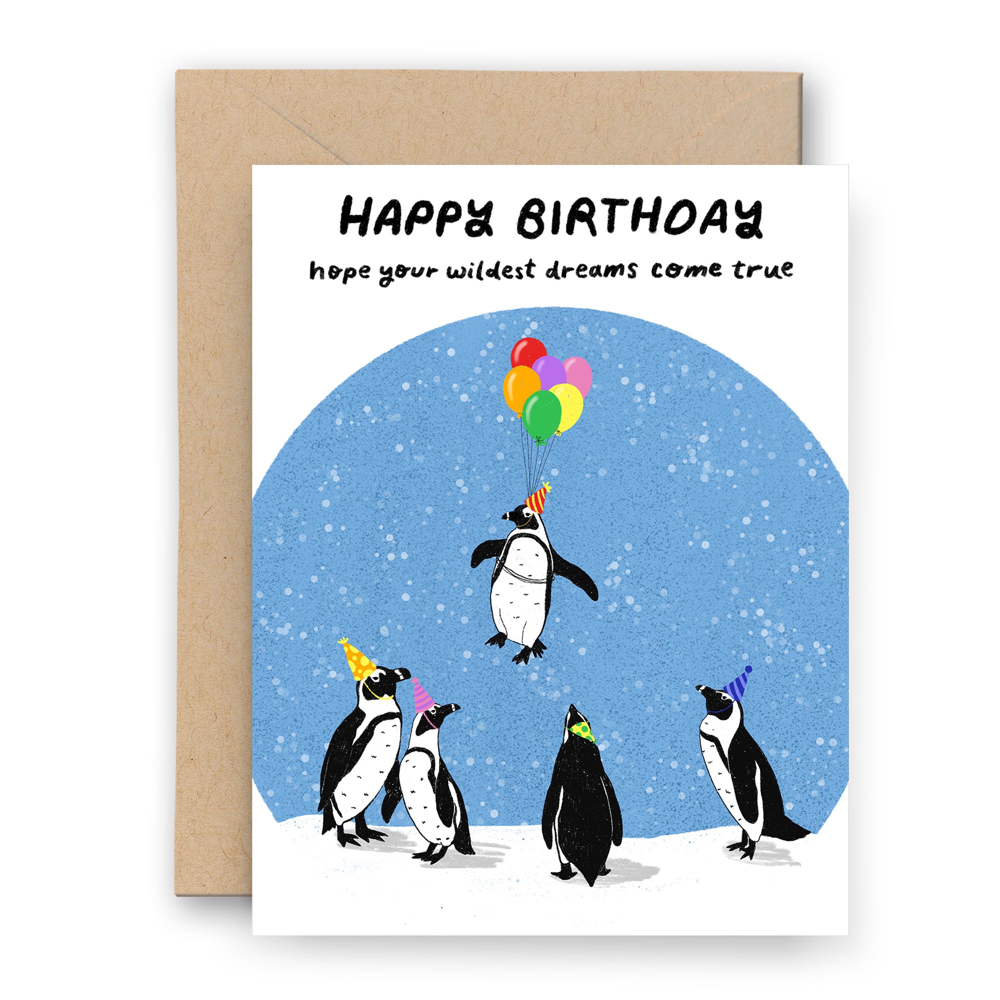 penguin happy birthday card