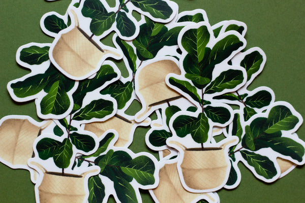 Fiddle Leaf Vinyl Sticker