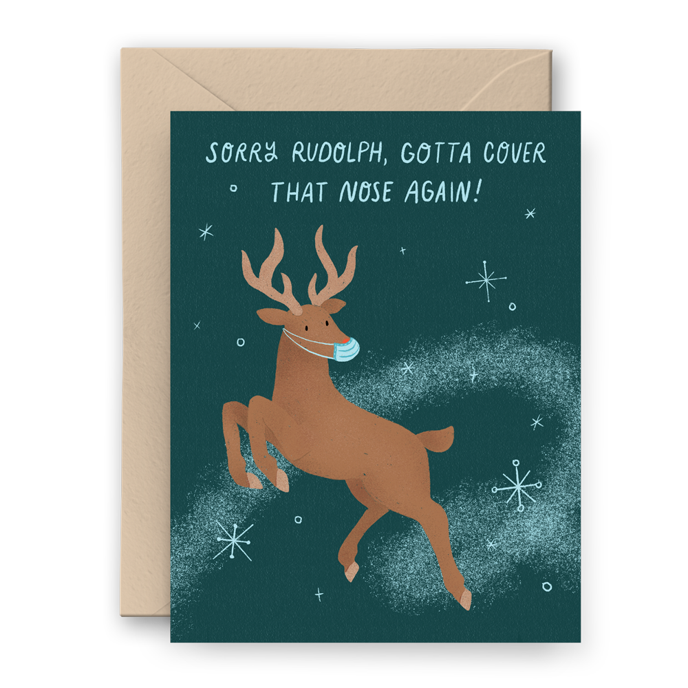 Rudolph Quarantine Christmas Card