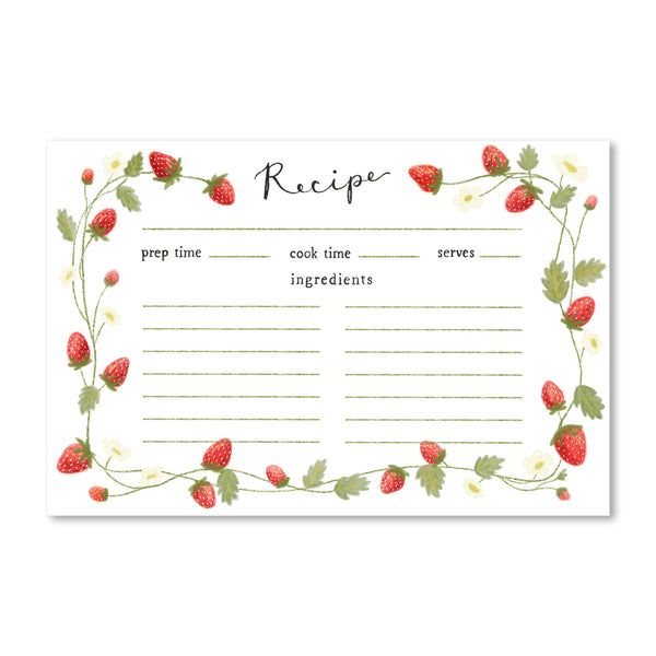 Strawberry Recipe Cards