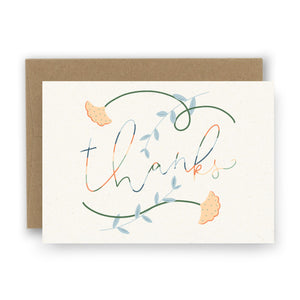 Thanks Floral Notecards - Set of 8