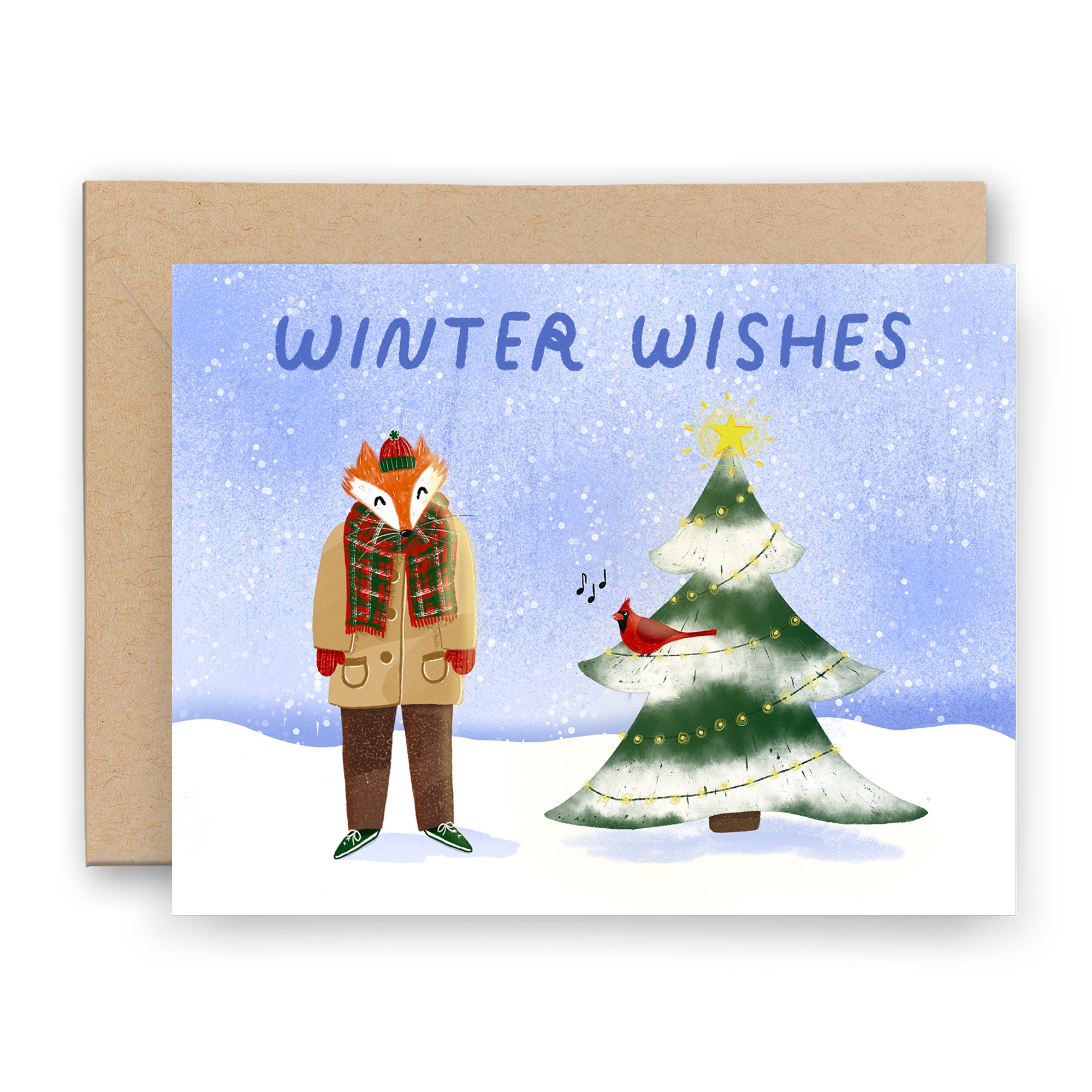 Winter Wishes Fox Card